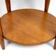 Pedestal Table, Side Table in Solid Oak & Griotte Marble Top