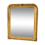 Old mirror from the Louis Philippe period around 1840, original leaf gilding, good condition