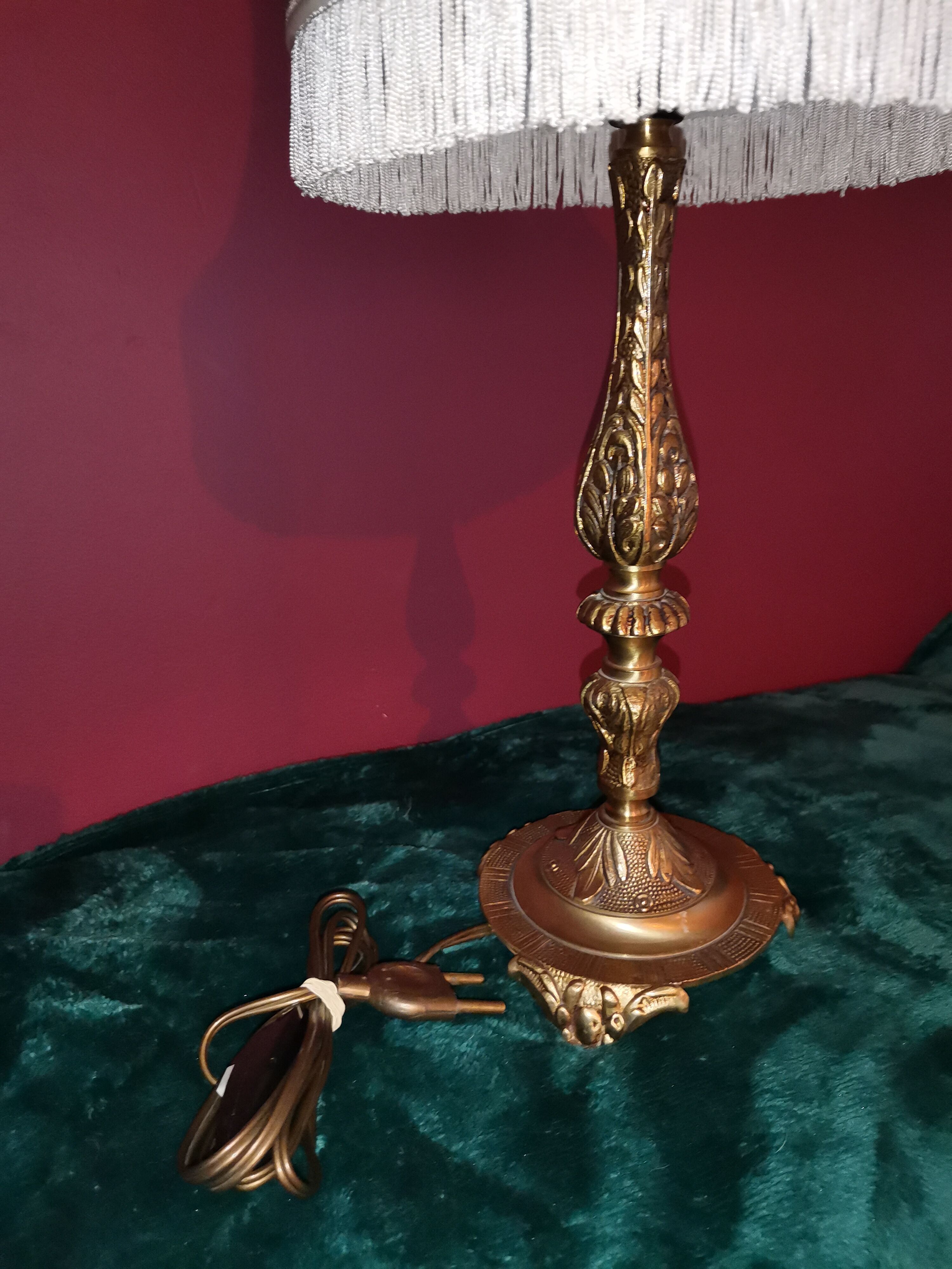 Golden fringe lamp