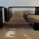Large coffee table in smoked acrylic glass, France, 1970s