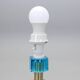 Nybro Armaturfabrik Lamp Blue Cast Glass and Brass Signed Sweden 1960