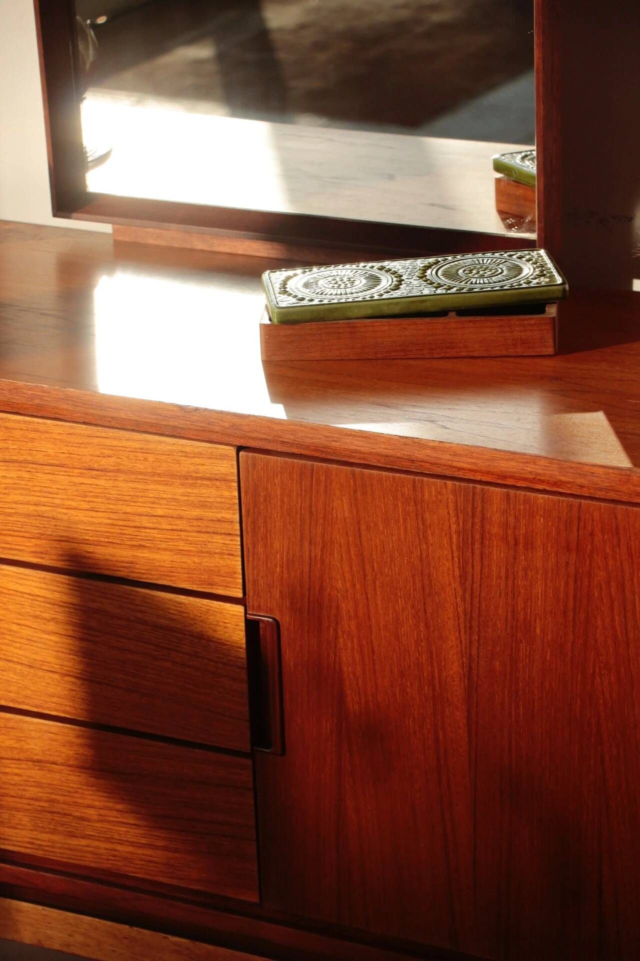 Restored vintage teak hairdresser from the 1960s.