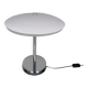 "Tris" glass table lamp by Fontana Arte from the Space Age with a chrome base, Italy, circa 2000.