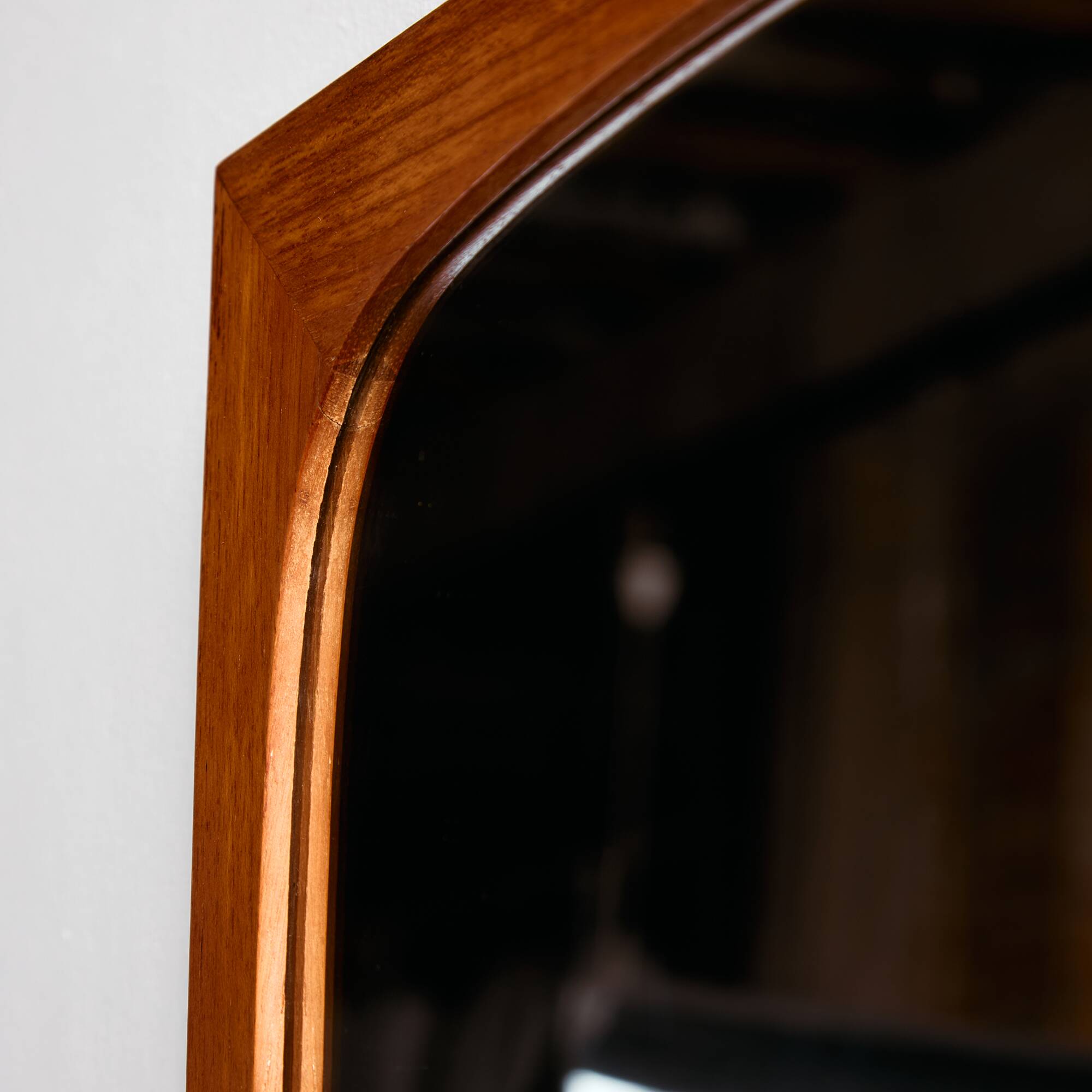 Teak framed mirror