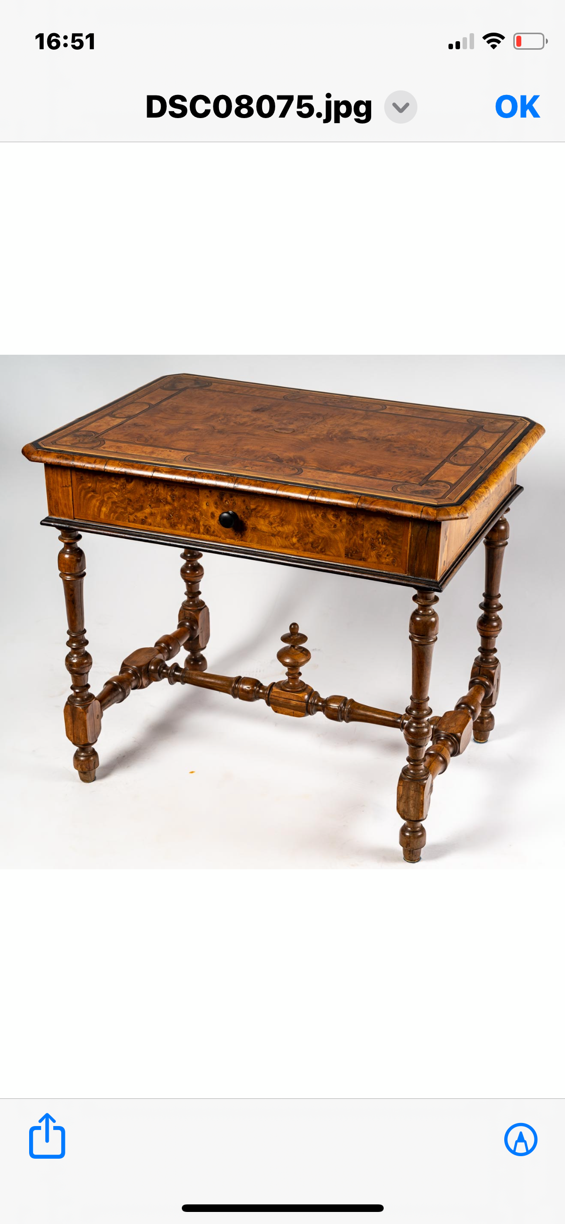 XVII marquetry desk