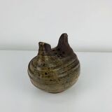 Vintage stoneware hen vase, flower pick