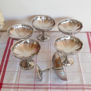 Lot de 6 grandes coupes à glace  , en inox 18/10 ( ref 17)