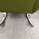 Rocking chair fauteuil a bascule chrome vert - vintage