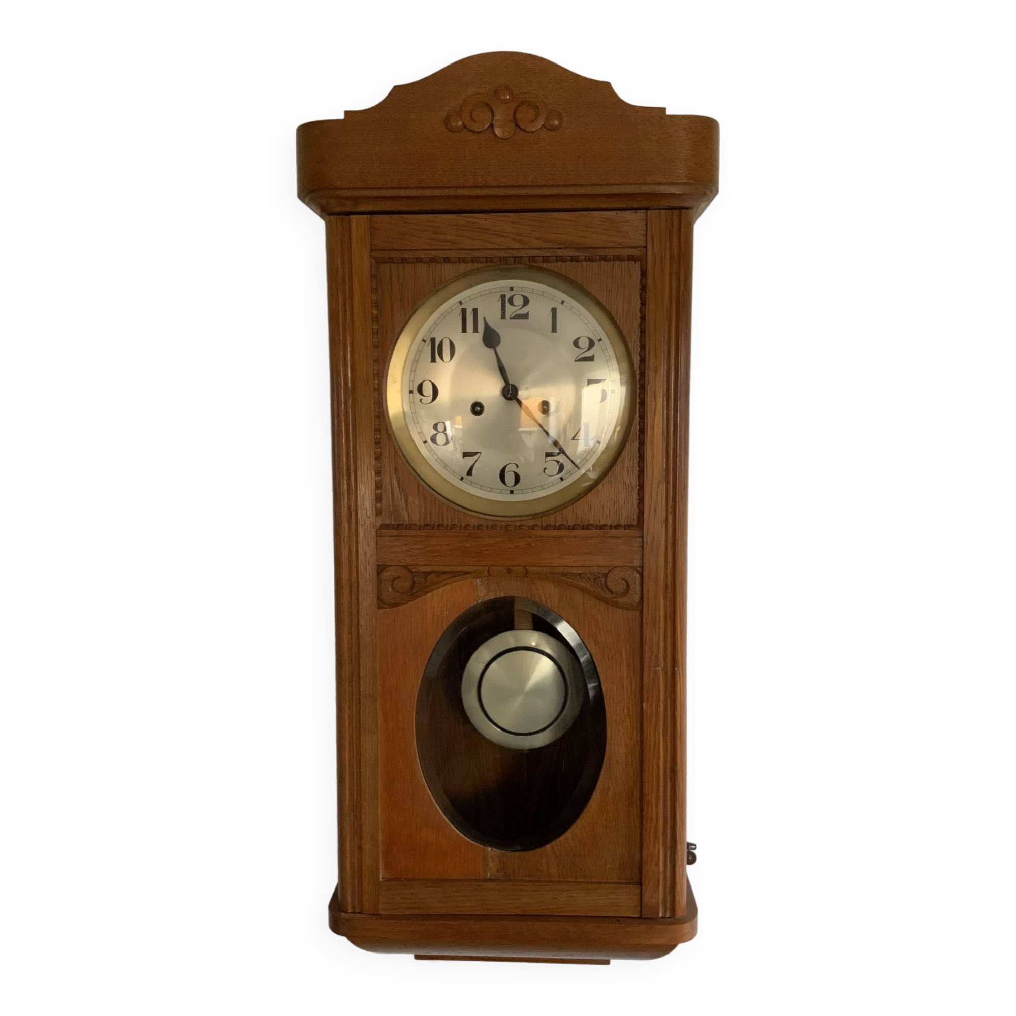 RARE horloge mural OMEGA en bois d'acajou période Art Déco | Kaufen auf