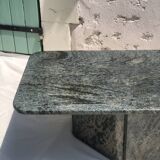 Coffee table in gray green marble
