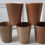 Lot de 5 verres en grès Digoin années 60-70