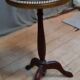 Small marble top pedestal table