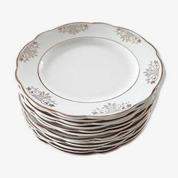 Suite of 12 plates for K-G Lunéville dessert