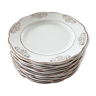 Suite de 12 assiettes à dessert K&G Lunéville