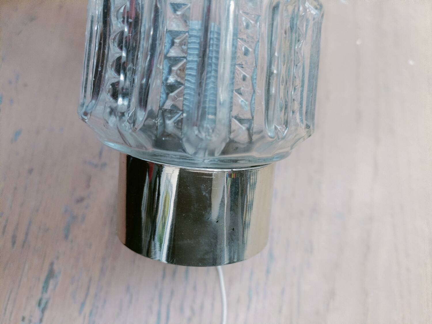 Pair of chrome Space Age wall lights