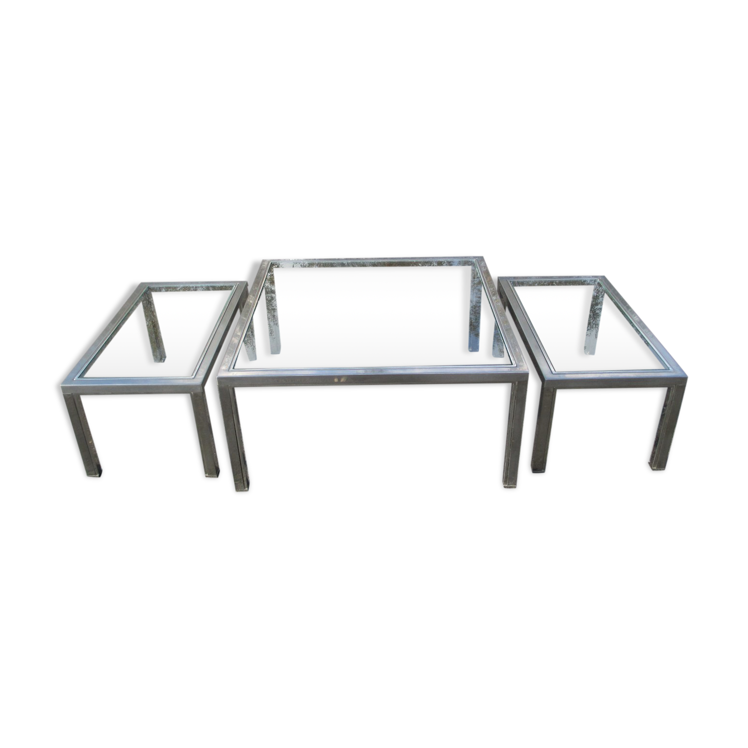 Set of three coffee table, italy, 1970s
