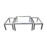 Set of three coffee table, italy, 1970s