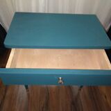 Bedside table blue, vintage 50/60s