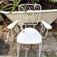 White cast iron garden chair no. 2