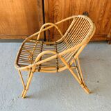 Rattan shell armchair 1960/70