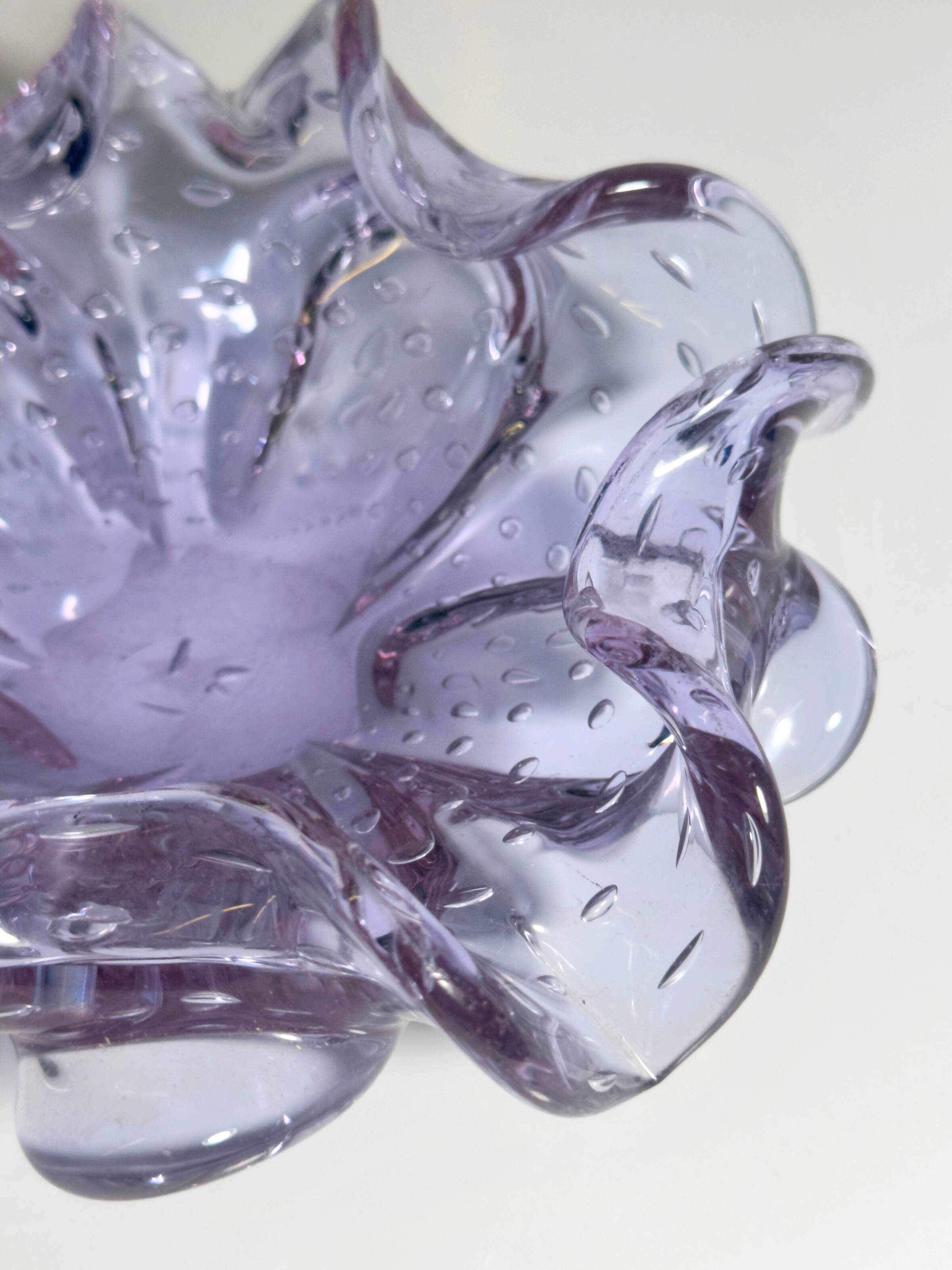 Alexandrite Murano Bullicante Bubbles Ash Tray - 1950s