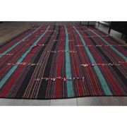1970s Vintage Turkish Handmade Wool & Cotton Purple Area Rug 232x350