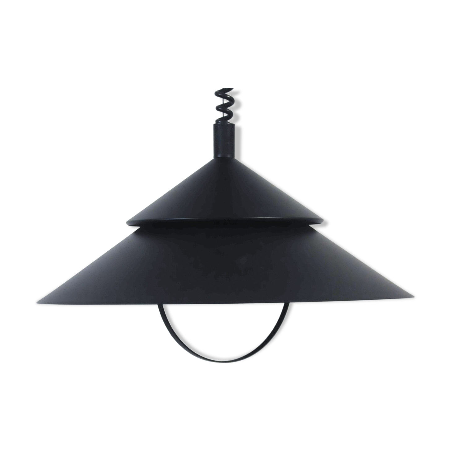 Black vintage pendant lamp from Denmark