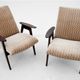 A pair of beige vintage armchairs, Jaroslav Šmídek for Jitona, Czechoslovakia, 1960s