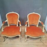 Pair of Louis XV "cabriolet" armchairs