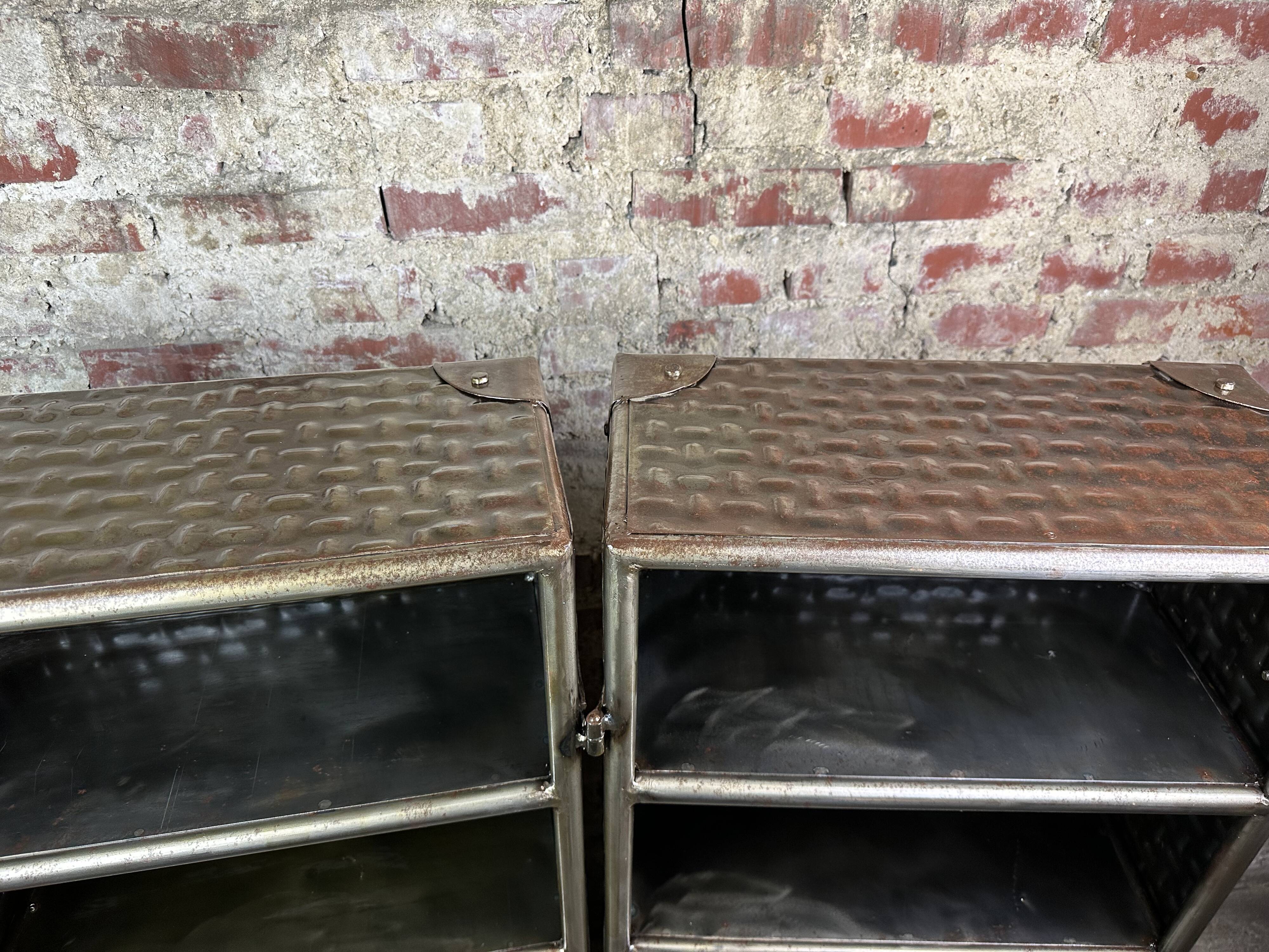 Bar trunk/storage unit in embossed steel 1980