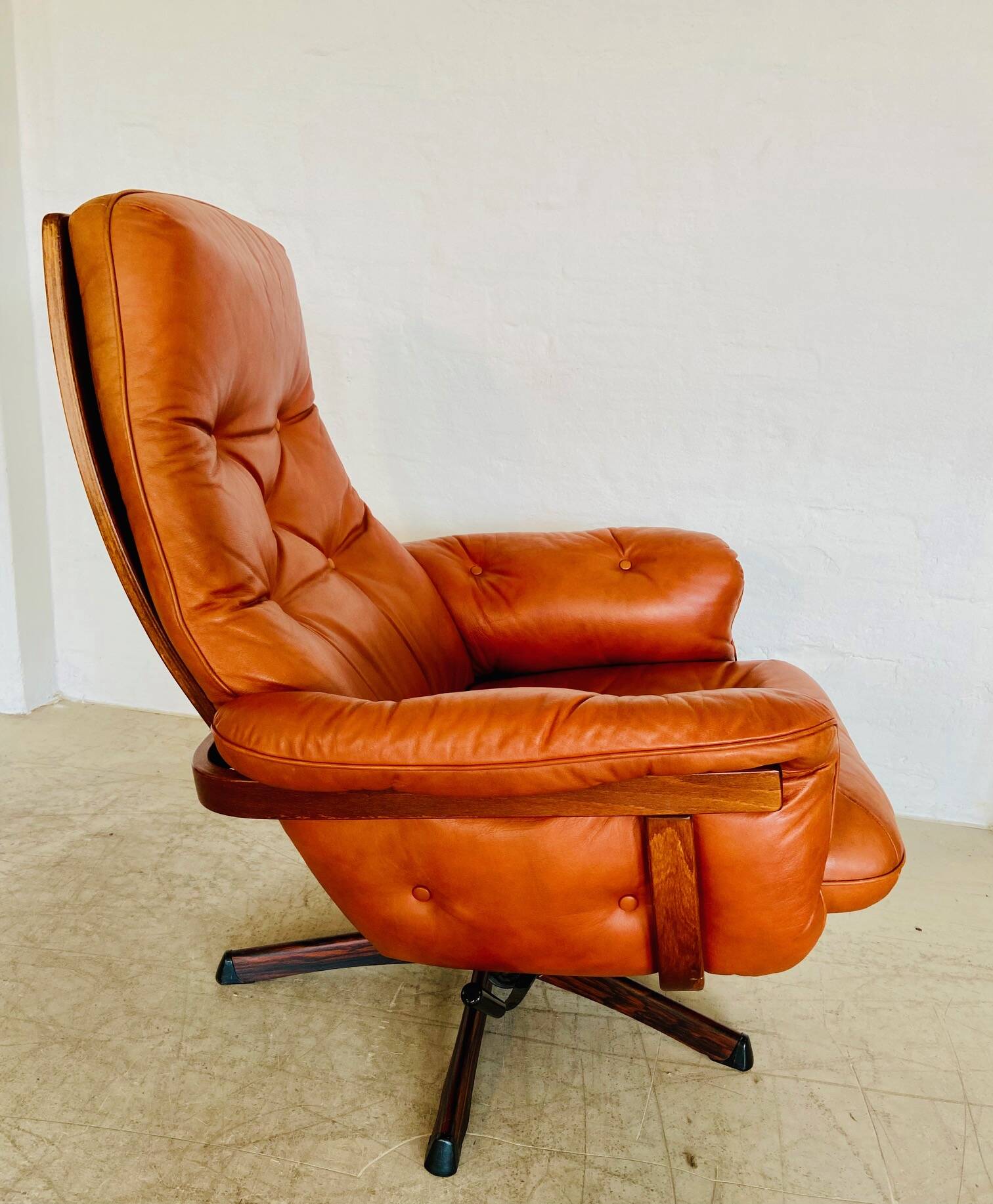 Vintage Danish mid-century Gote Mobler reclining lounge chair 1970s