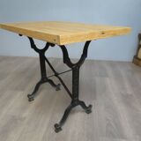 bistro table metal base rustic top