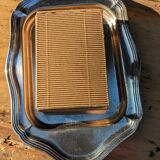 Vintage silver metal knife holders