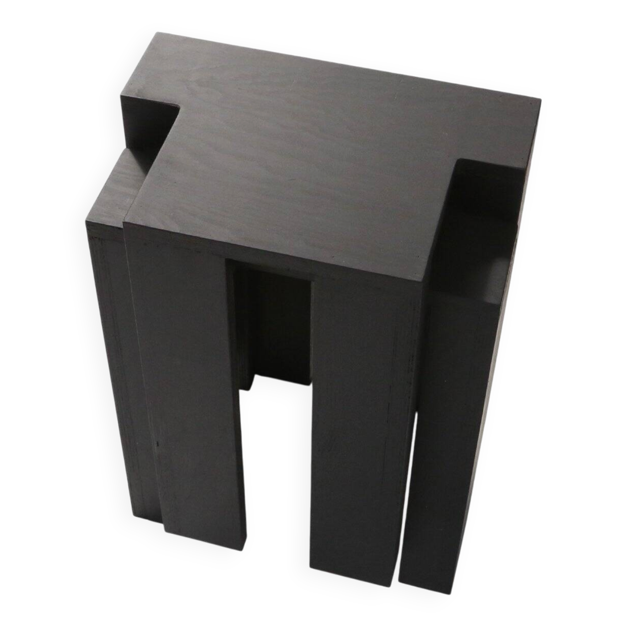 Black Stackable Stool by Bram Vanderbeke, Belgium