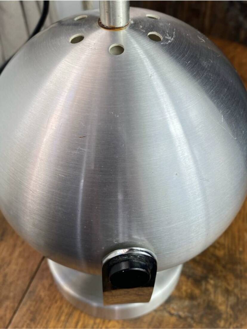 Eye Ball brushed aluminium Space Age lamp or wall light