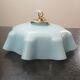 Old suspension lamp opaline blue hexagonal Art Deco 1930 TBE Ø 26.3 cm