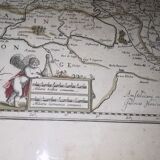 Authentic old map of the seventeenth century of Poitou by judocus Hondius 1630 double-sided
