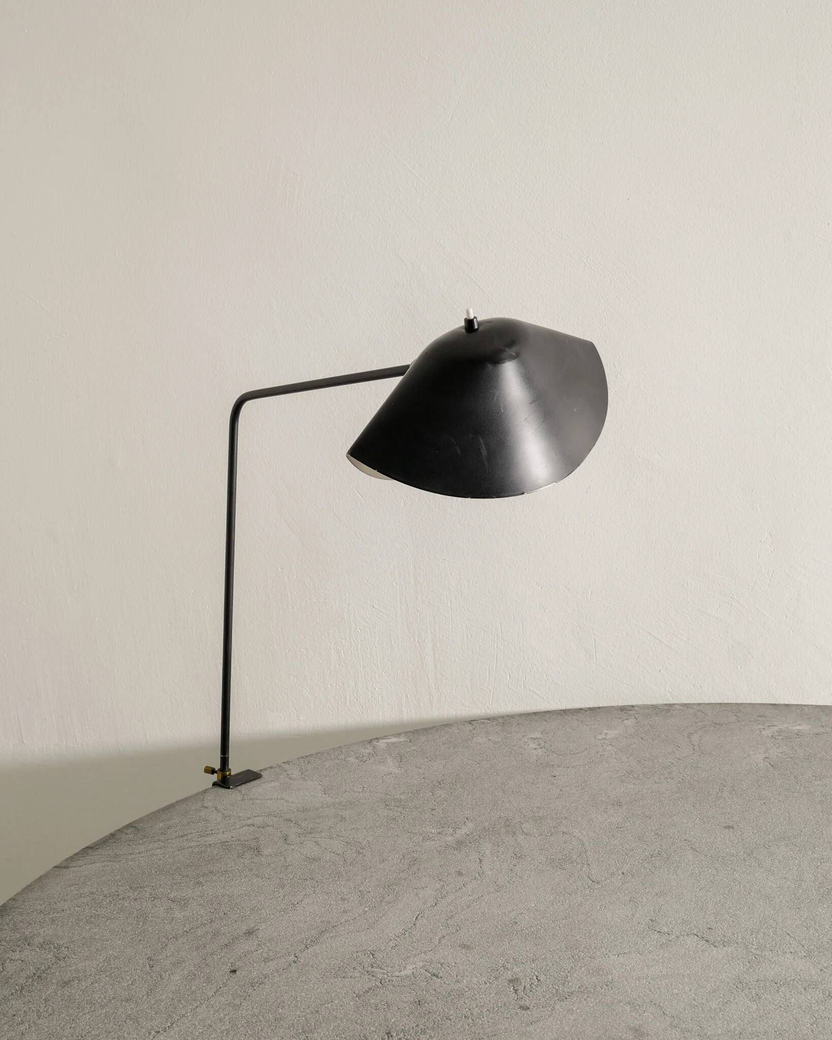 Black French Mid Century Agrafée Desk Clip Lamp by Serge Mouille, 1950s
