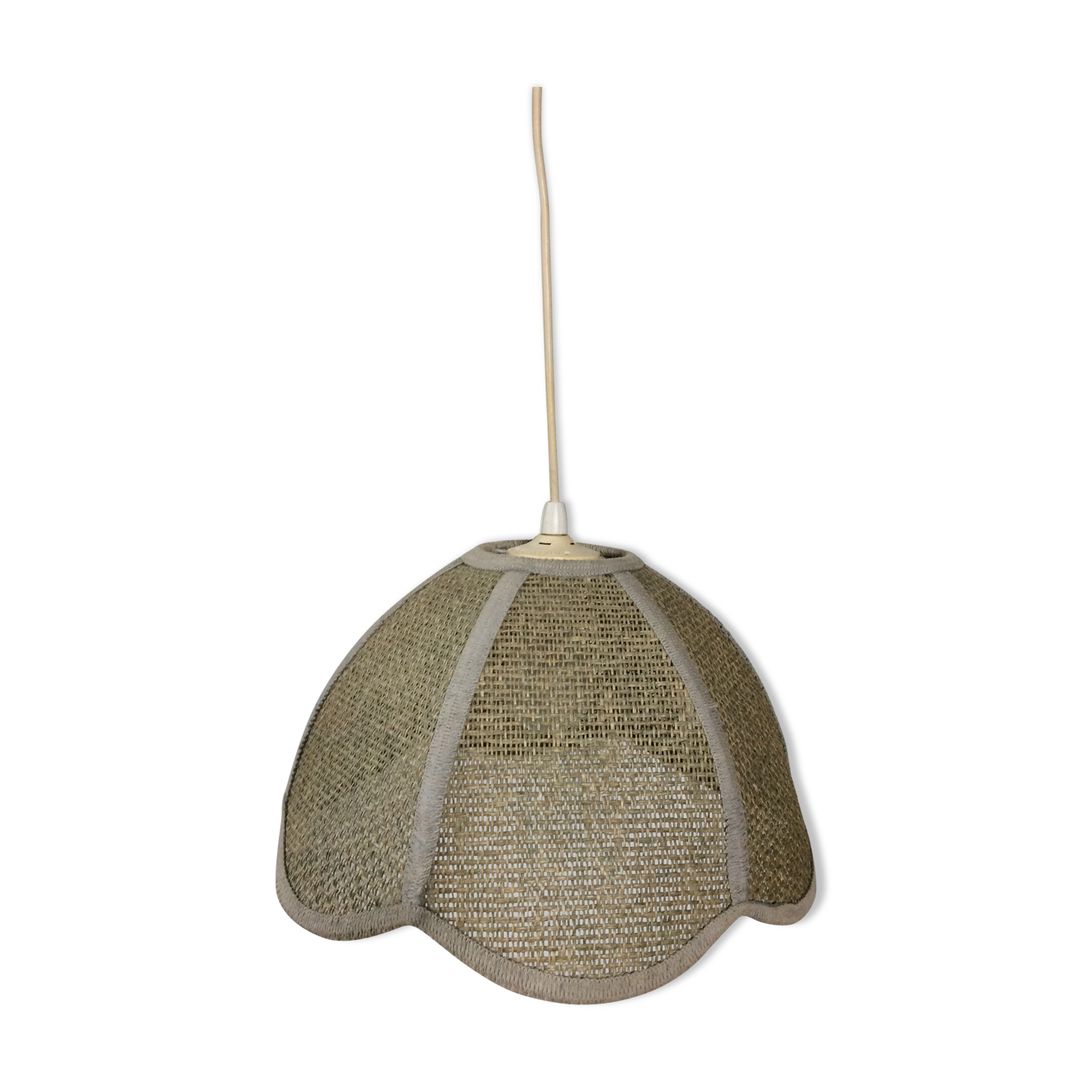 Vintage jute flower hanging