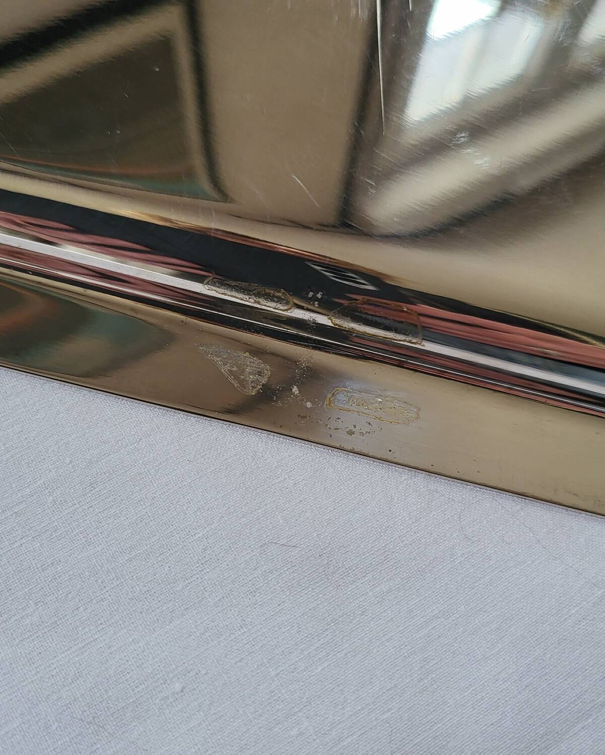 Large Silver Metal Serving Tray