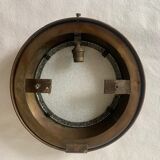 Antique porthole wall lamp in gilded brass