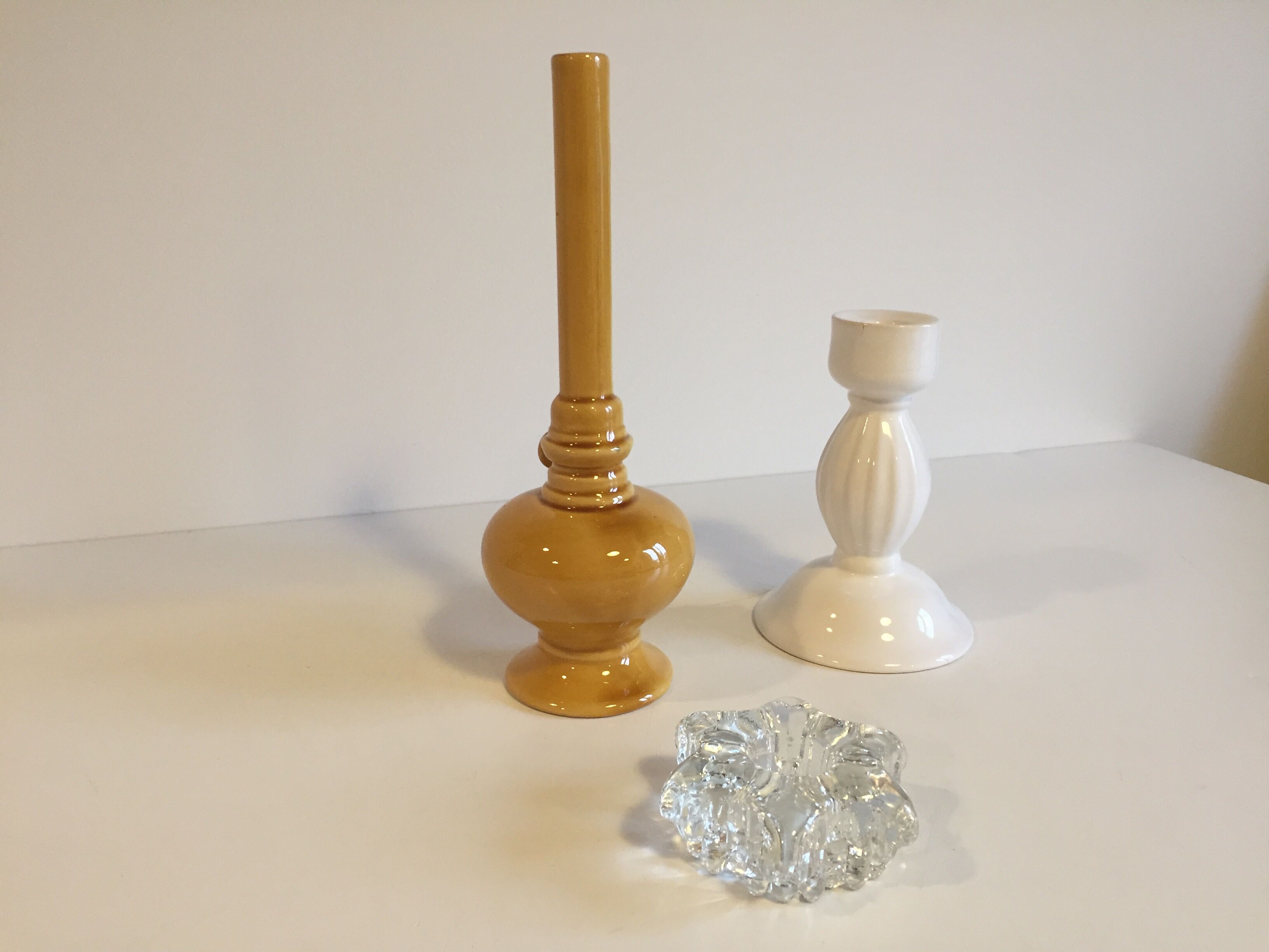Ensemble de 3 bougeoirs vintage