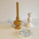 Ensemble de 3 bougeoirs vintage