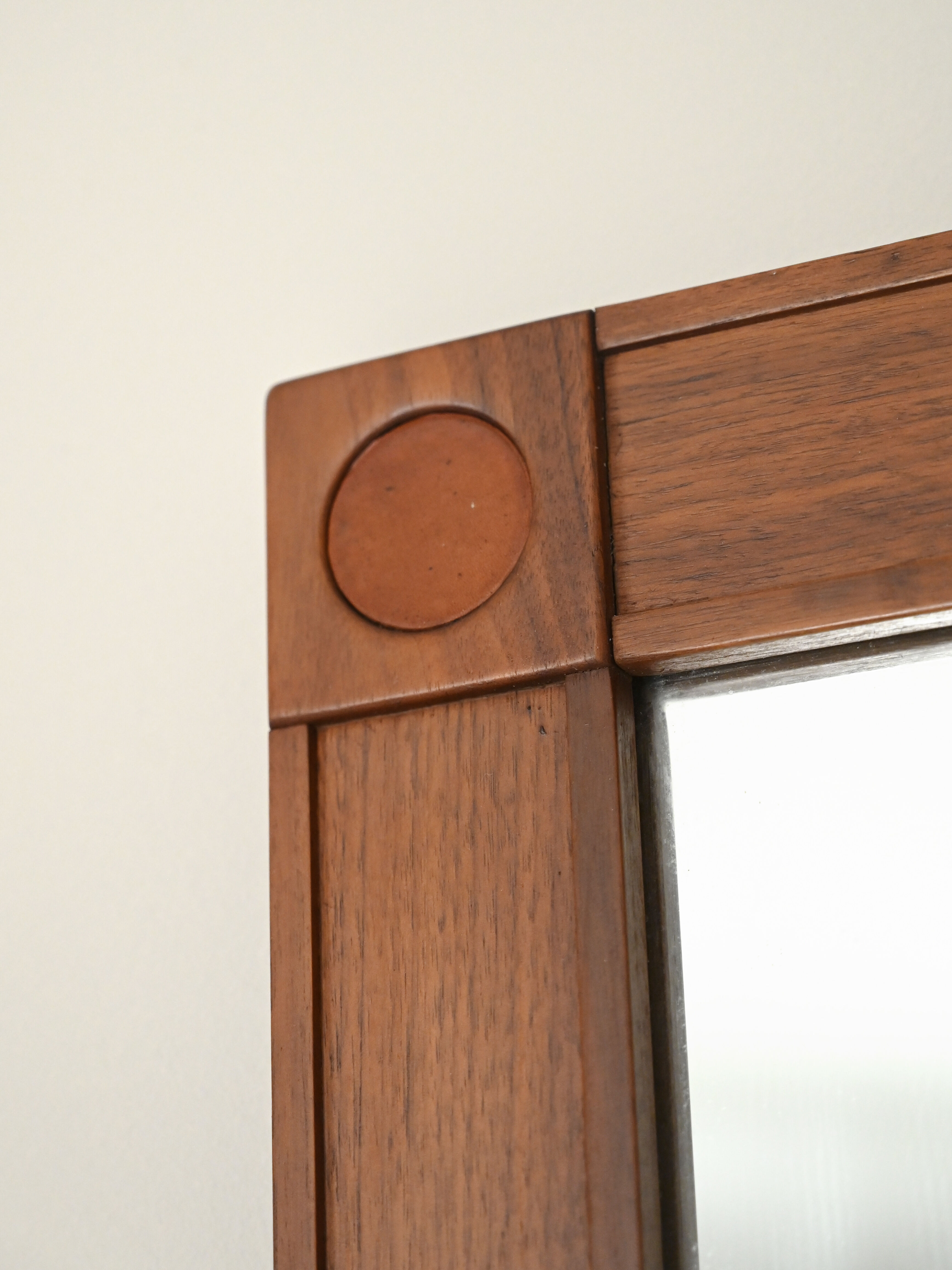 Scandinavian vintage rectangular mirror, 123x68 cm