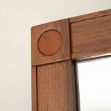 Scandinavian vintage rectangular mirror, 123x68 cm