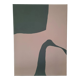Tableau abstrait beige et vert de gris