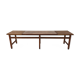 Bench in walnut and teak with brass feet, italy 1950s