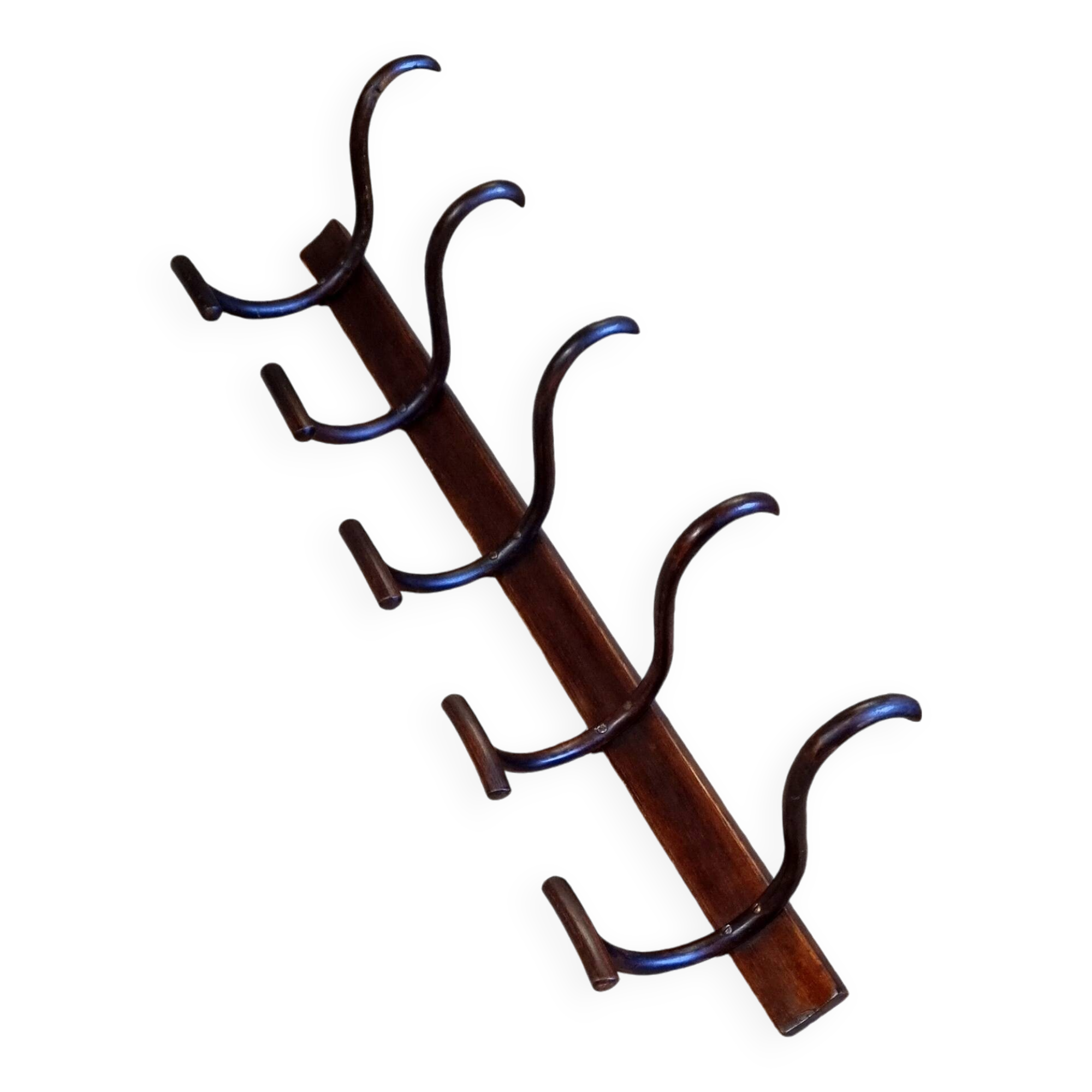 Fischel 5-hook bistro wall coat rack from the 20s