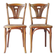 Two chairs Thonet n ° 197/114 of 1910 seat wood bistro