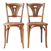 Deux chaises Thonet n°197/114 de 1910 assise bois bistrot